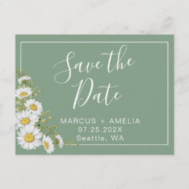 Vacker Basilika Grön & Vit Prästkrage Meddelande Vykort