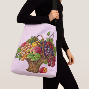vacker basket av Victorian-frukt Axelväska