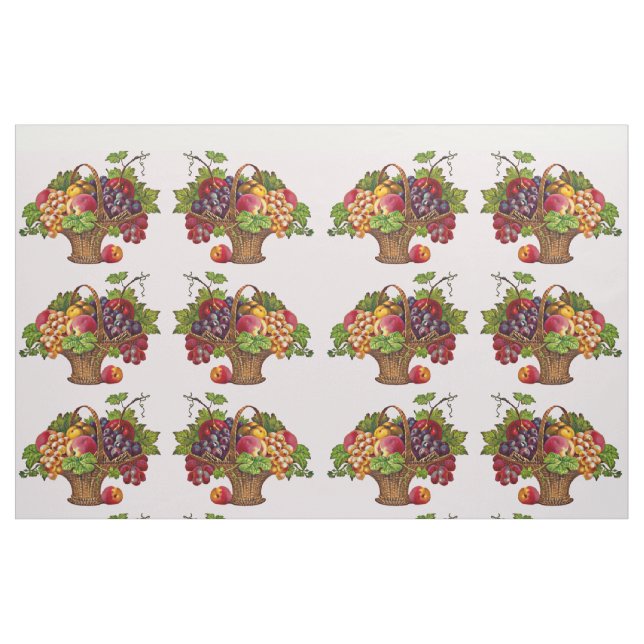 vacker basket av Victorian-frukt Tyg (Fat Quarter)