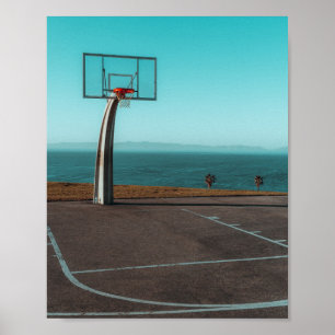 Vacker basketbollhoop poster