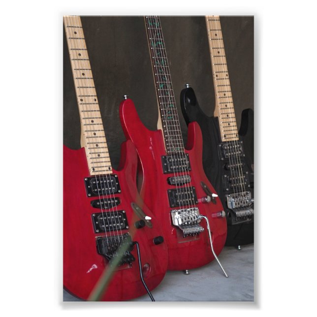 Vacker Bass Guitar Fototryck (Framsidan)