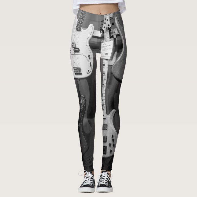 Vacker Bass Guitar Leggings (Framsida)