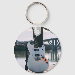 Vacker Bass Guitar Nyckelring