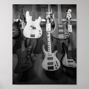 Vacker Bass Guitar Poster
