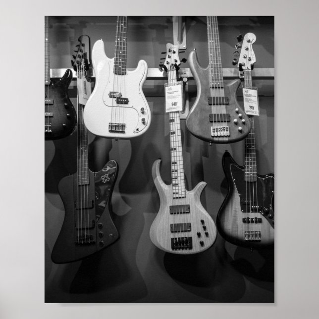 Vacker Bass Guitar Poster (Framsidan)