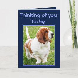 Vacker Basset Hound på Cute "Fars dag"-kortet Kort