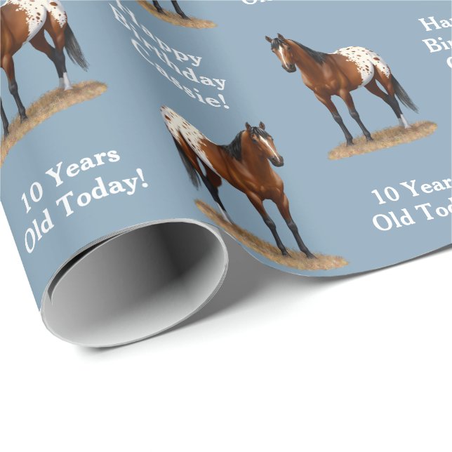 Vacker Bay Appaloosa Horse Presentpapper (Rullad Hörn)