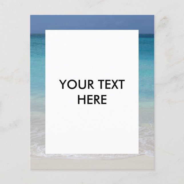 Vacker Beach | Turks- och Caicofoto Flygblad (Framsidan)