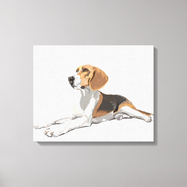 Vacker Beagle Canvastryck (Framsida)