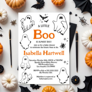 Vacker bebis på väg – Halloween-bebisfest  Inbjudningar