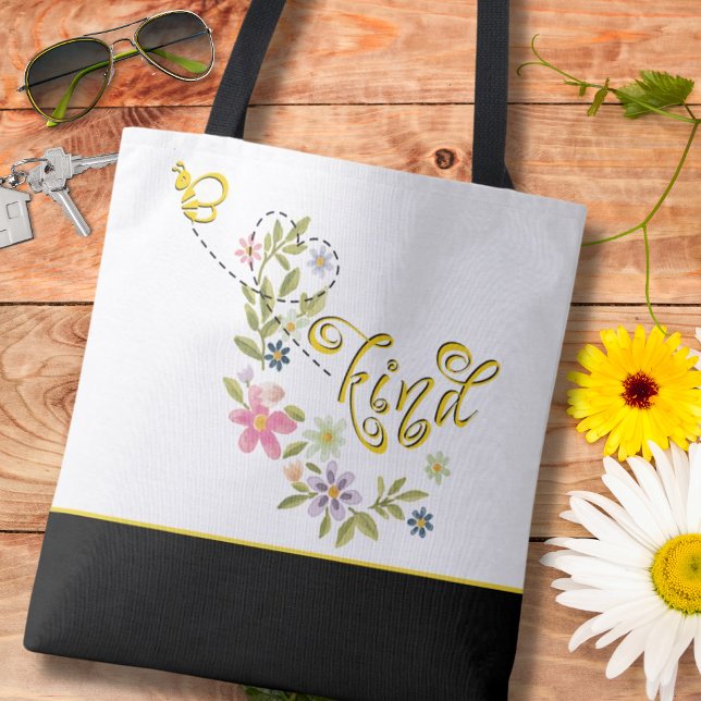 Vacker Bee Kind Tote Bag Tygkasse (Skapare uppladdad)
