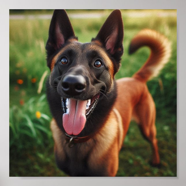 vacker belgisk Malinois Poster (Framsidan)