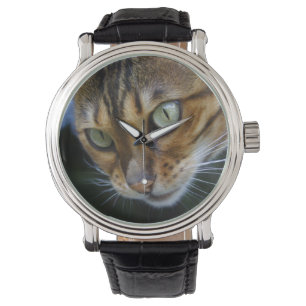 Vacker Bengal Cat Armbandsur