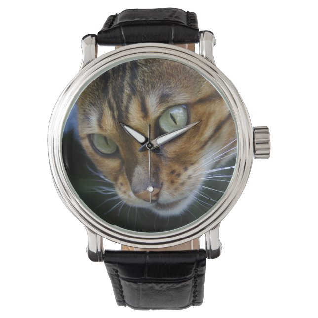 Vacker Bengal Cat Armbandsur (Framsida)