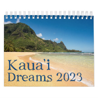 Vacker bilder från Kauai-ön Hawaii Kalender