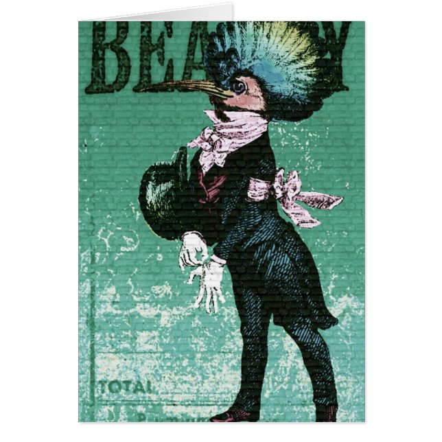 Vacker Bird Hälsningskort (Framsidan)