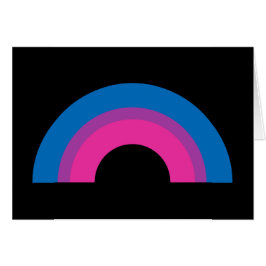 Vacker Bisexual-Pride Flagga Rainbow Black Card Hälsningskort