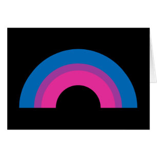 Vacker Bisexual-Pride Flagga Rainbow Black Card Hälsningskort