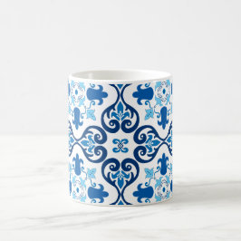 💙 Vacker blå Azulejos III Kaffe kopp