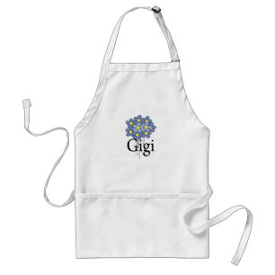 Vacker blå blomma Gigi t-shirt Förkläde