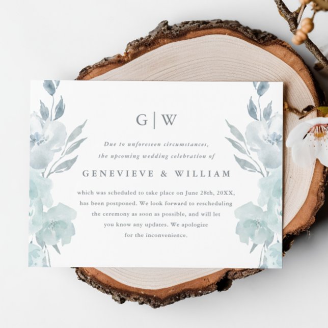 Vacker Blå Blommig Foto Bröllopet Skjuts Upp (Skapare uppladdad)