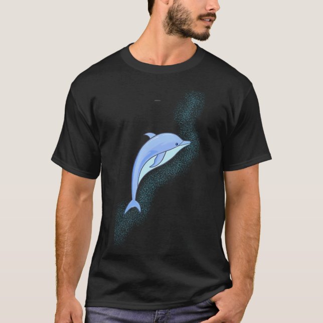 Vacker blå delfin t shirt (Framsida)