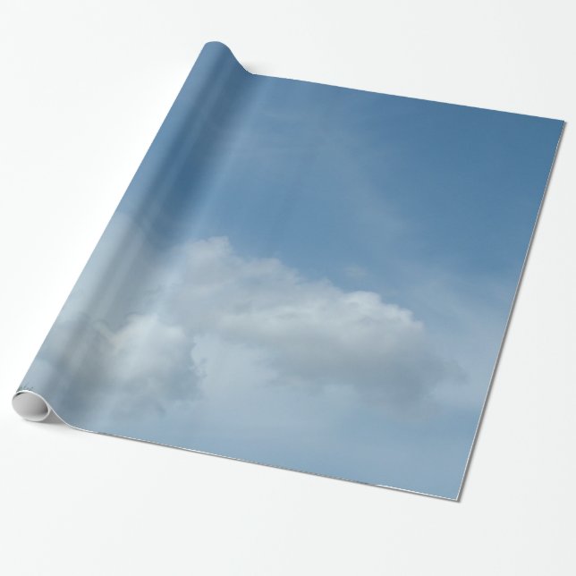 vacker blå himmel och vita moln. presentpapper (Utrullad)