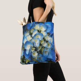 Vacker Blå Hortensia Blommig Tygkasse