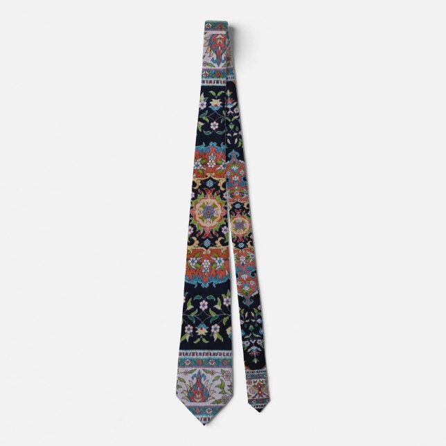 Vacker blå orientalisk antikt kilim-mattor slips (Framsida)