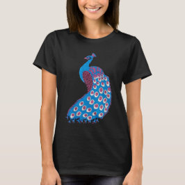 Vacker blå påfågel t shirt