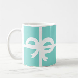 Vacker blå rosett kaffemugg