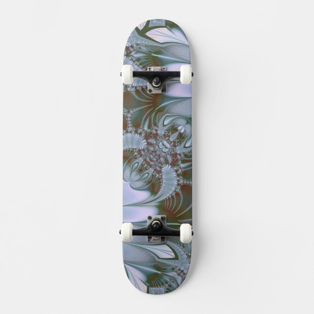 Vacker blå sidenlook skateboard bräda 19,5 cm (Framsida)