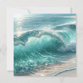 Vacker blå våg med gnistrande prickar