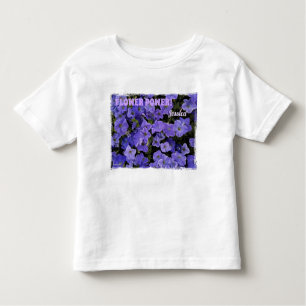 Vacker blå Violet Petunias Flower Power T Shirt