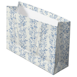 Vacker blå vit blomsterbröllopsdusch