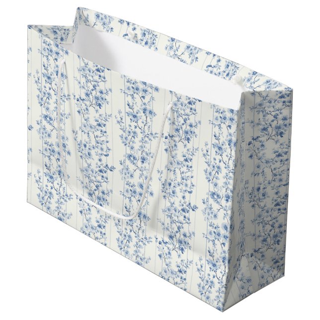 Vacker blå vit blomsterbröllopsdusch (Framsidan Vinklad)