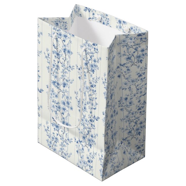 Vacker blå vit blomsterbröllopsdusch (Framsidan Vinklad)