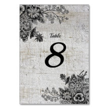 Vacker Black/Grått Flowers Bröllop Bord