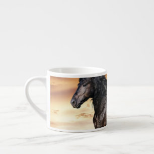 Vacker Black Horse Espressomugg