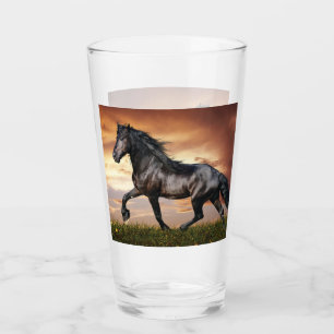 Vacker Black Horse Glaskopp