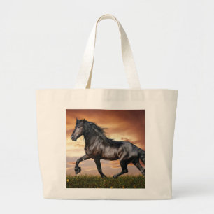 Vacker Black Horse Jumbo Tygkasse