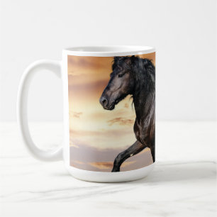 Vacker Black Horse Kaffemugg