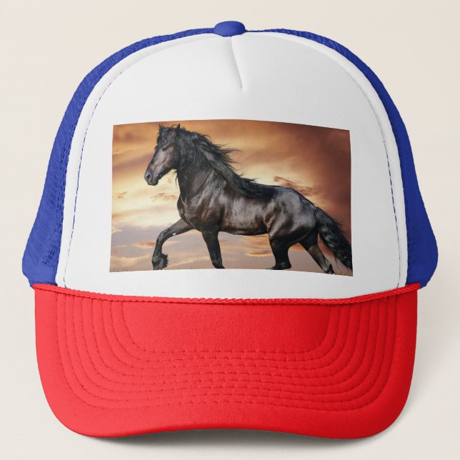 Vacker Black Horse Keps (Framsida)