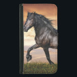 Vacker Black Horse Plånboksfodral För Samsung Galaxy S5<br><div class="desc">Vacker Black Horse</div>