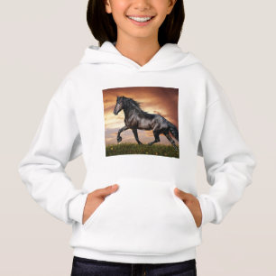 Vacker Black Horse T Shirt