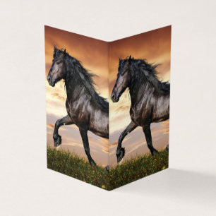 Vacker Black Horse Visitkort