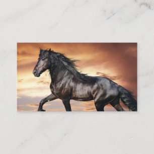 Vacker Black Horse Visitkort