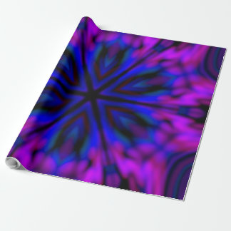 Vacker BLACK LILA ROSA BLUE MANDALA Presentpapper
