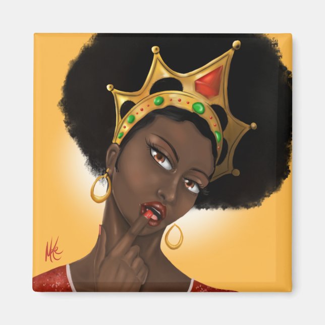 Vacker Black Queen Magnet (Framsidan)