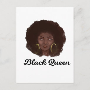 Vacker Black Queen Vykort